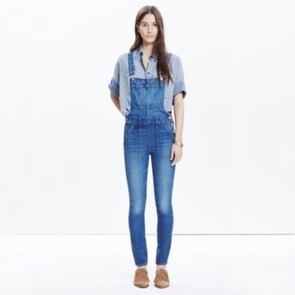 Madewell Pants - Madewell Skinny Denim Overalls Womens XS Adjustable Coveralls